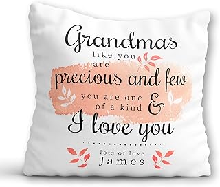 Grandma Cushion - Nanny Birthday Gift - Personalised Nana Pillow - Mother's Day Gift for Nan Nanna Gran Nannie Grannie Granny Great Grandma from Grandchildren