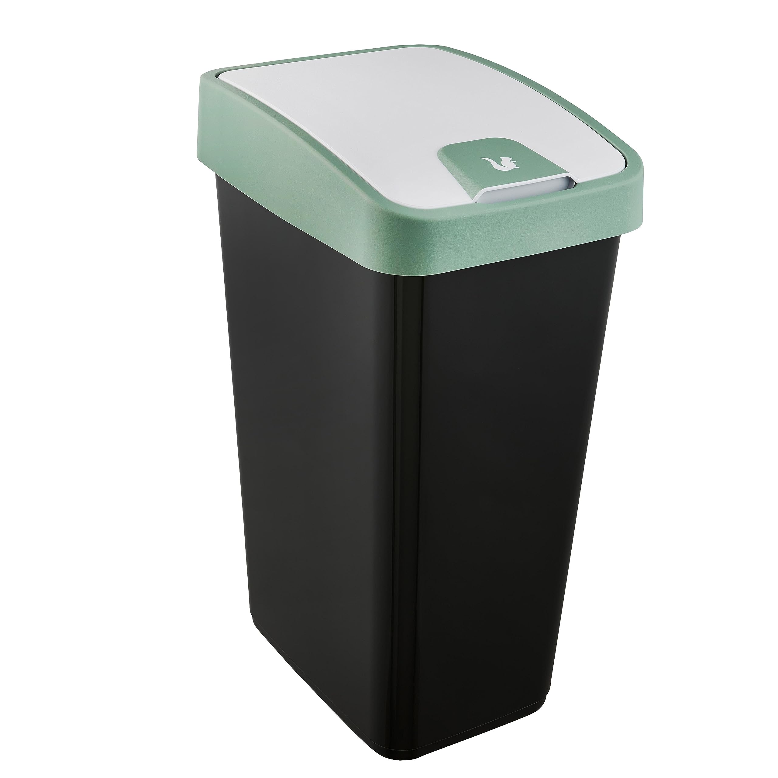 keeeper Premium Abfallbehälter Magne – Flip-Deckel, 45 l, Nordic Green