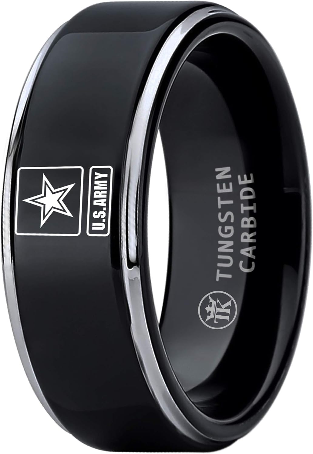 Tungsten King High Polished Black Ion Plated Tungsten Carbide Army