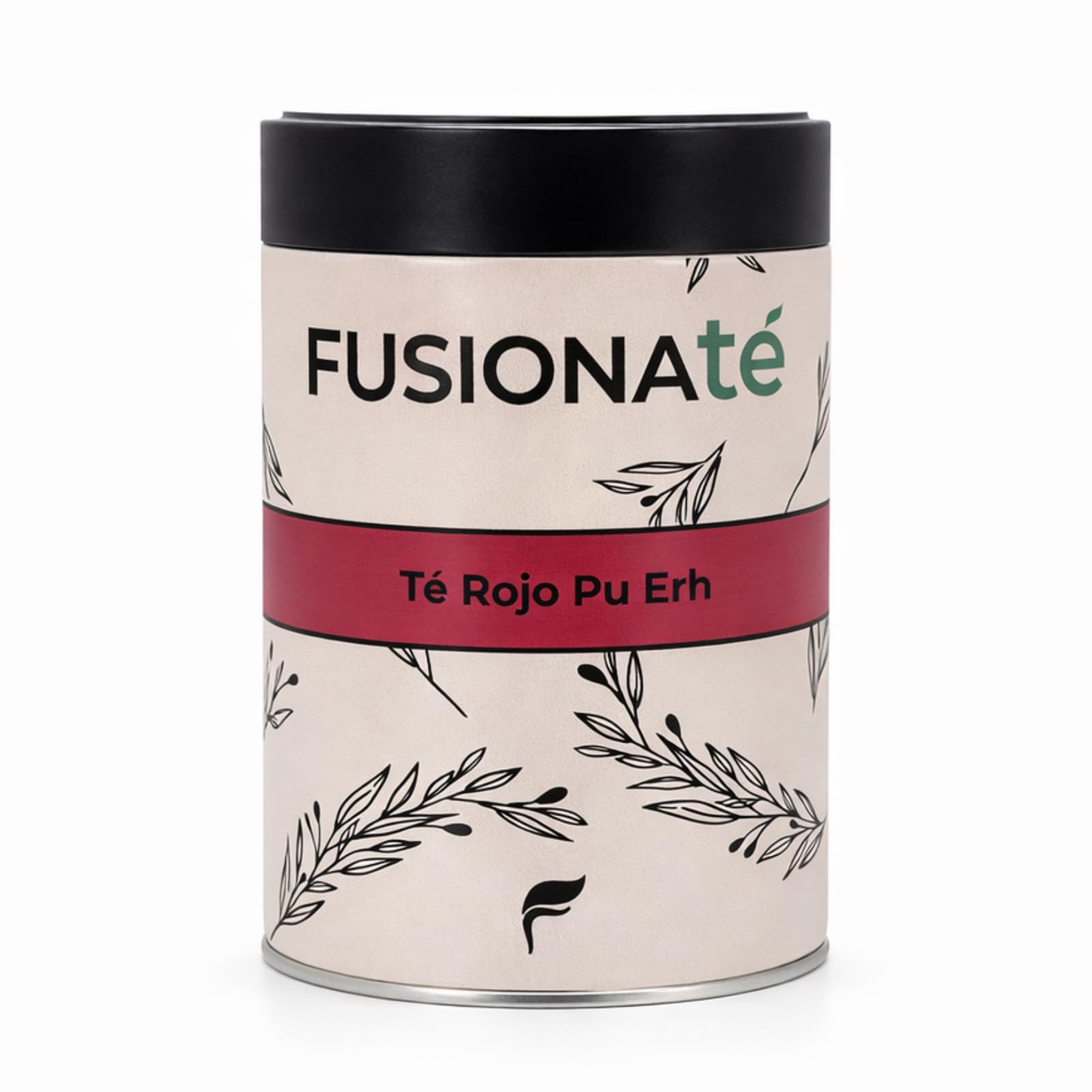 FUSIONATÉ Té Rojo Pu Erh a Granel, Lata 150 g de Té Fermentado Natural, Depurativo y Digestivo, 100% Natural, Ideal para Infusión Caliente o Fría, Té Chino Tradicional