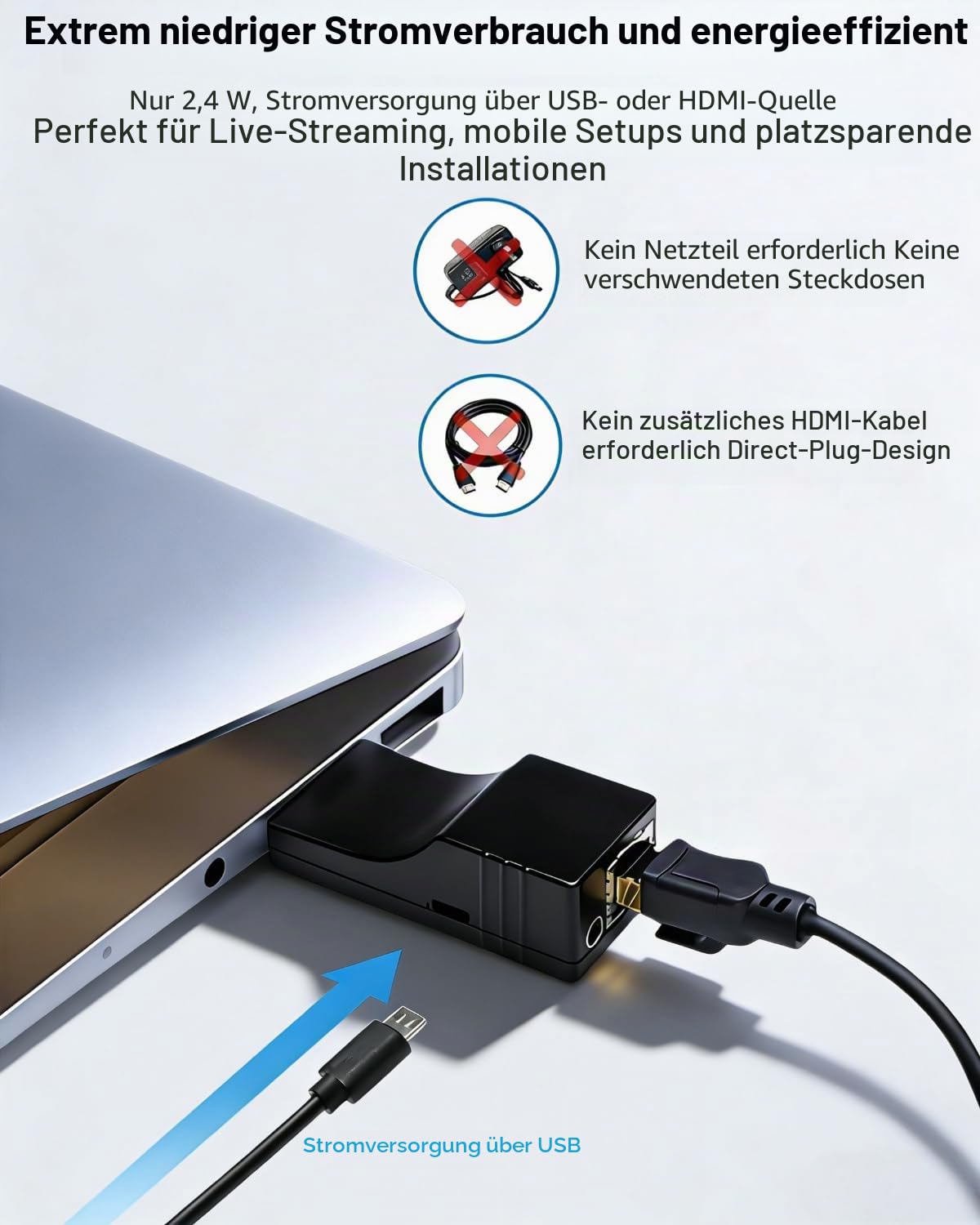 DDMALL H.265 H.264 HDMI Video Encoder, Mini 1080P Hardware 2K Encoder für Live-Streaming | SRT RTMP RTMPS RTSP Gerät mit Cloud-Management | Kompatibel mit YouTube, Facebook, Twitch (AVC-2K)