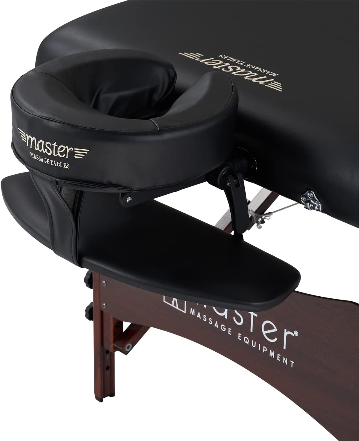 Master Massage Roma II Portable Massage Table Bed Package with 2.5" Cushion, Half Round Bolster, Disposable Face Cover, Black, 30" Salon Beauty Tattoo Lash Facial Bed
