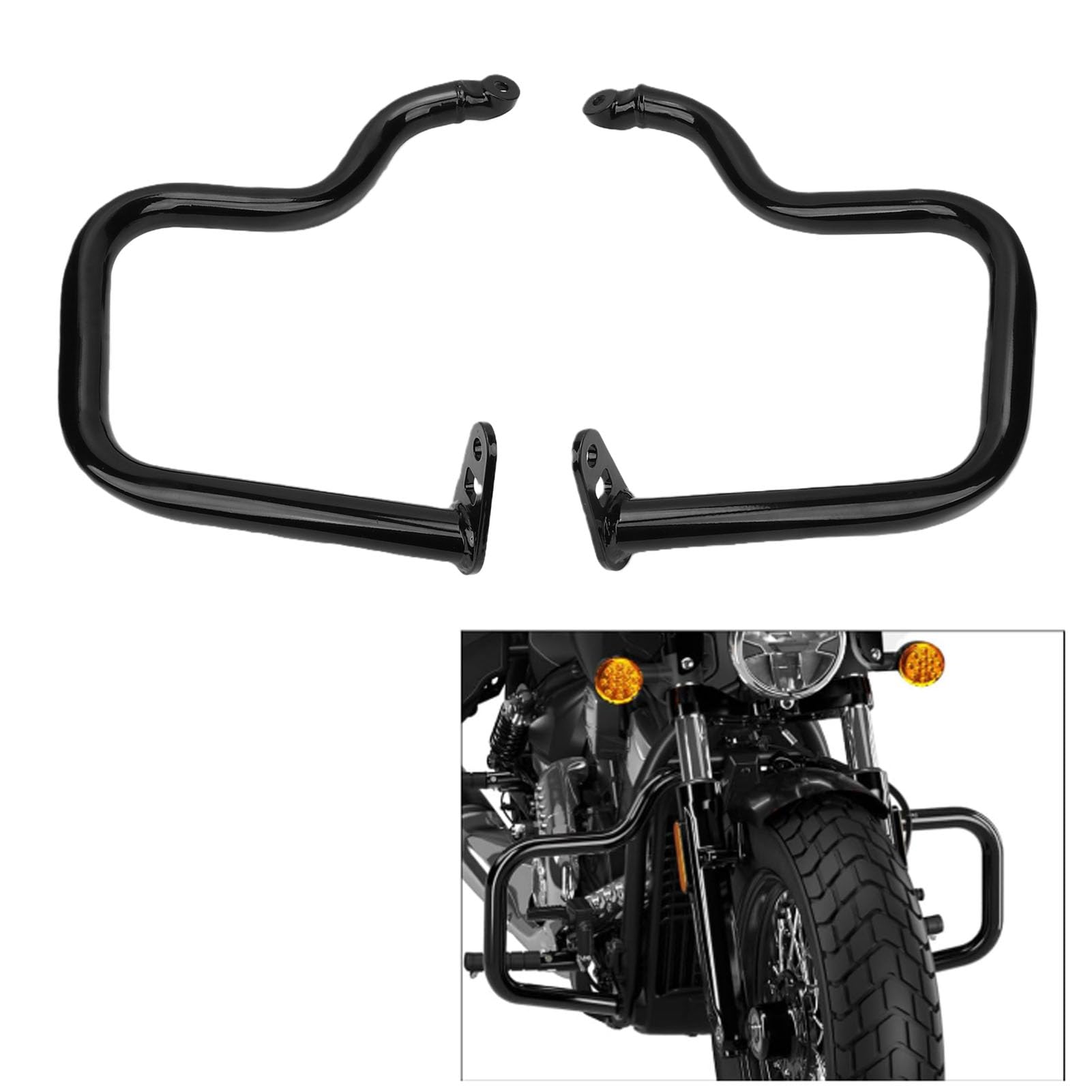 Aramox Barra di Protezione Autostradale per Protezione Motore Moto, Kit Barra di Metallo per Motore Inclusa 10 Accessori di Ricambio per Indian Super Scout 2025