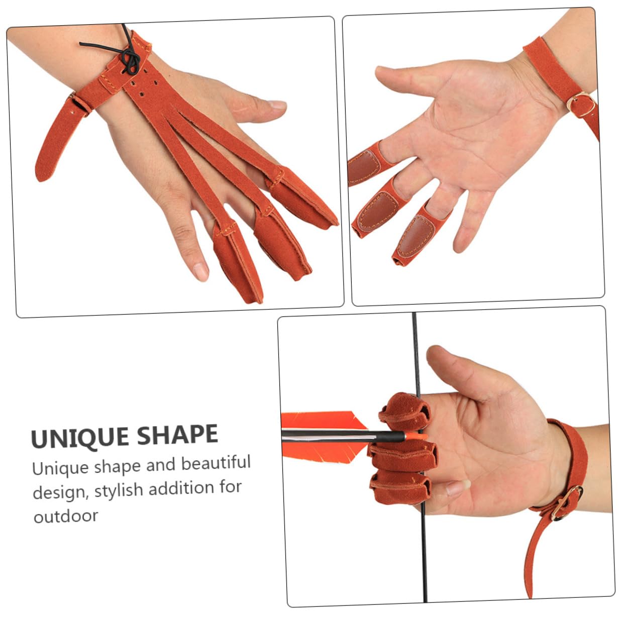 KESYOO Shooting Guard 3-Finger Hand Glove Protective Gear Finger Cover for Arrow Stylish Design