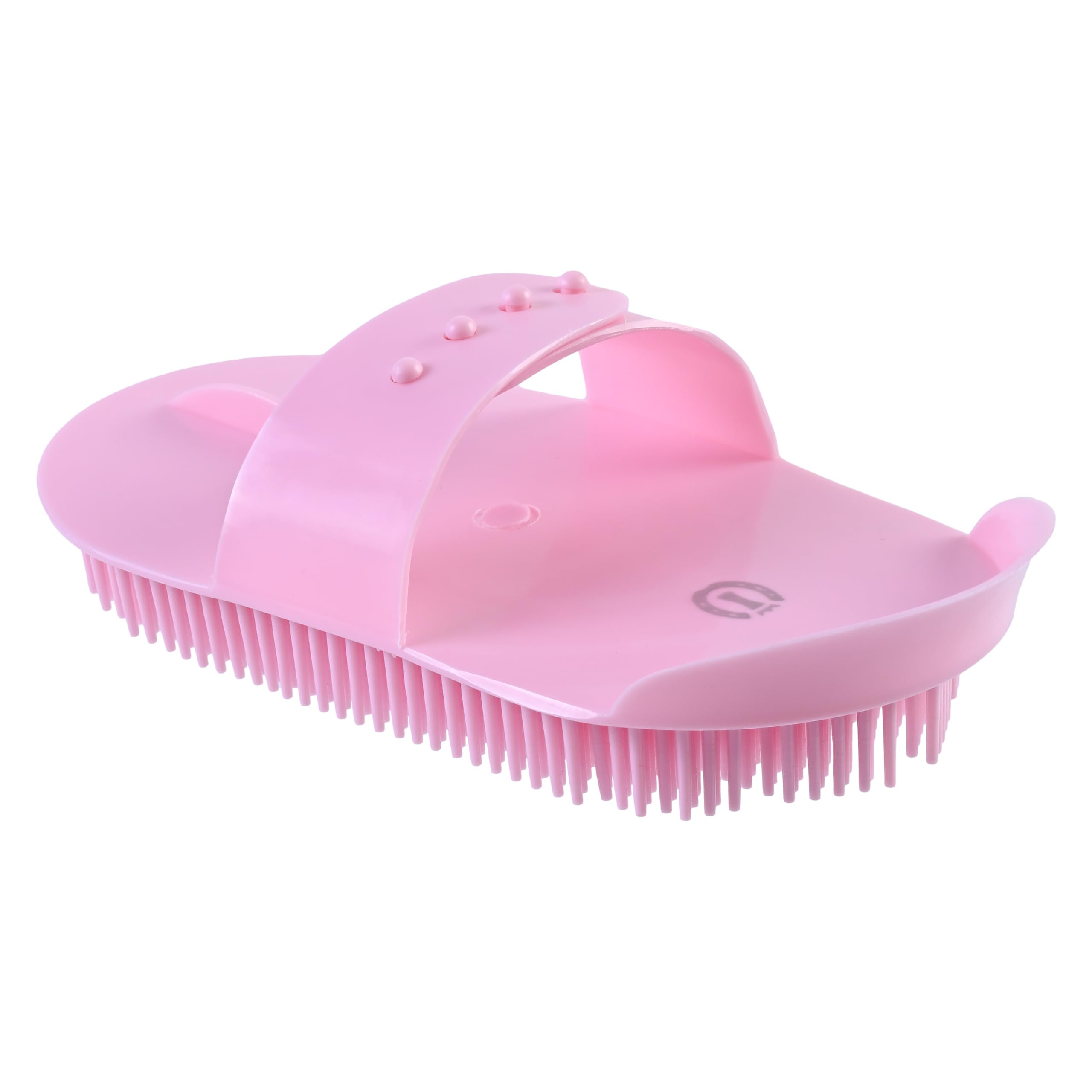 Imperial Riding IRH Needle Curry Comb, Effective Curry Comb with Flexible Metal Needles, Thorough Fur Cleaning for Removing Dirt & Loose Hair, Rose