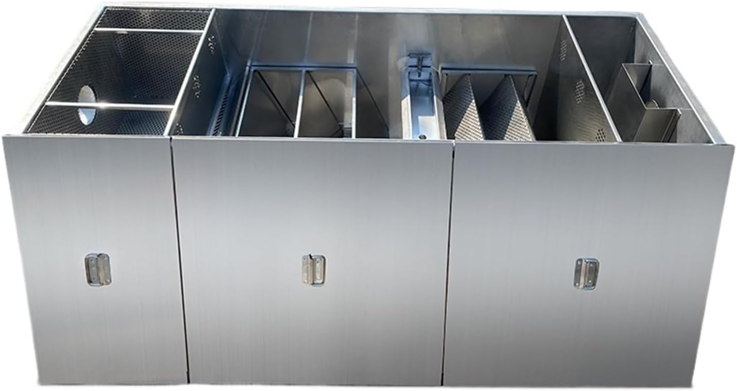 グリーストラップ置き型 ケータリングのステンレス鋼のグリースのトラップのレストランのホテルの下水処理装置のステンレス鋼の油水分離器の グリストラップ  ステンレス鋼グリース トラップ ケータリング キッチン油水分離器グリース トラップ 簡単に掃除でき 自宅用 業務 ...