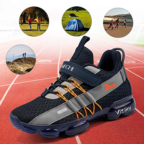 Image of VITUOFLY Boys Girls Sneakers Kids Mesh Lightweight Running Tennis Shoes