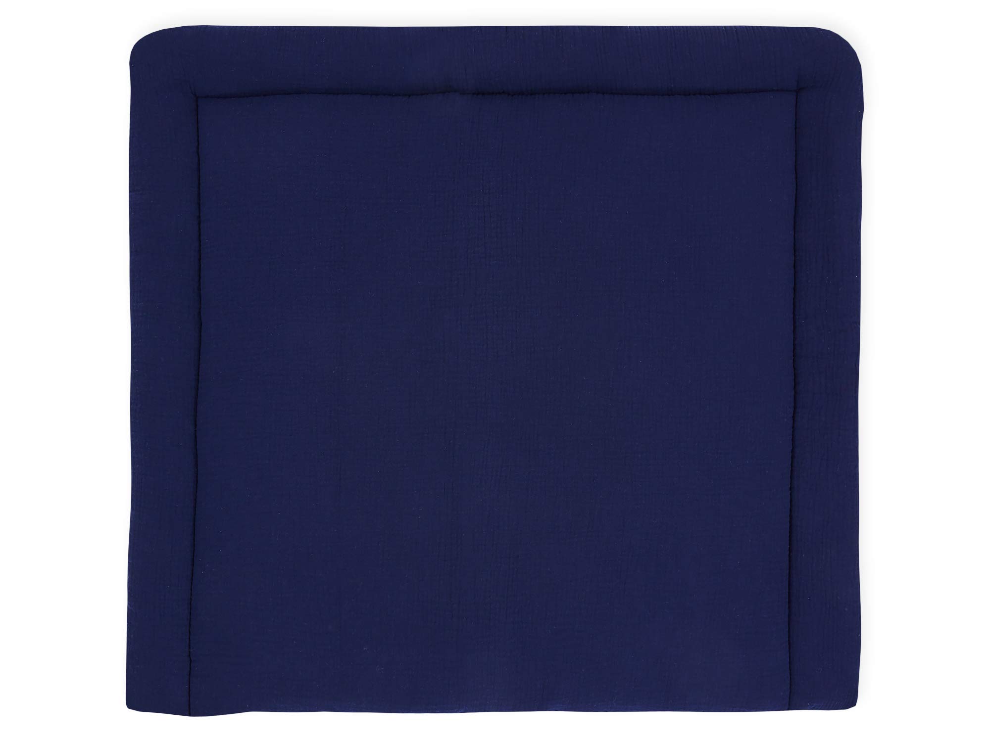 KraftKids MUC112-78 - Cambiador en muselina azul oscuro, base para cambiar pañales, 78 x 78 cm (ancho x fondo), cojín cambiador, multicolor, 840 g