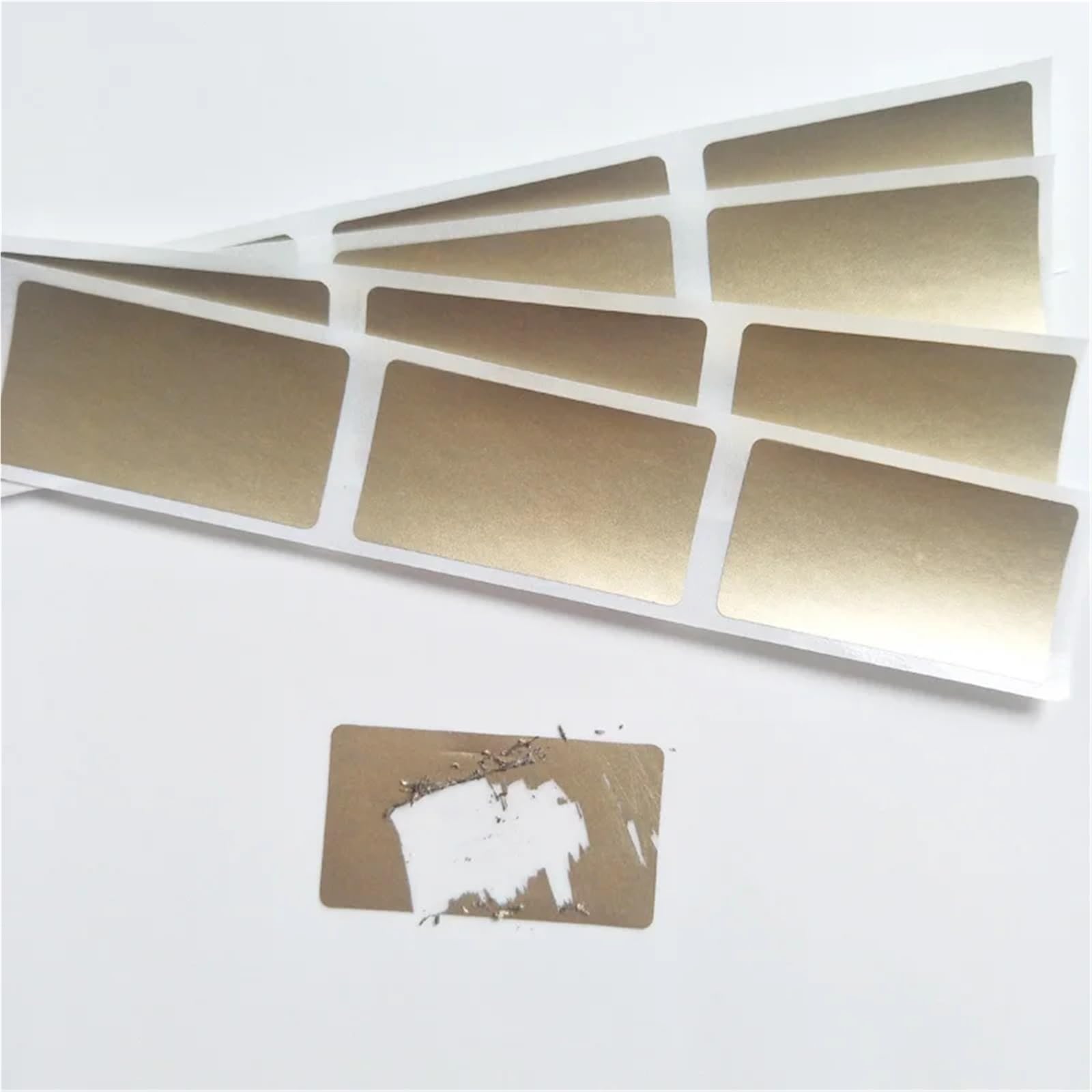 Naklejki zdrapki naklejki 23x42mm 1000 sztuk srebrny złoty klej do ręcznie robionych kartek z podziękowaniami dla majsterkowiczów(Gold)