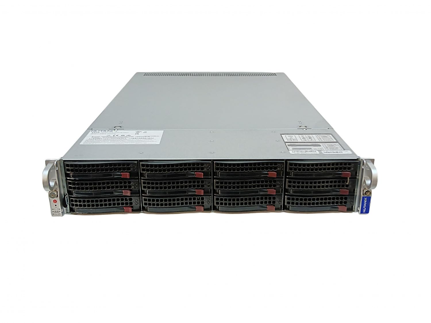 Nutanix NX-3155G-G8 2U NVMe Capable GPU Server, X12DPU, 2X Xeon Gold 6330 2GHz 28-Core CPU, 1TB Memory, 10x Trays + 2X 8TB u.2 SSD, 4X 10GbE, Rails (Renewed)