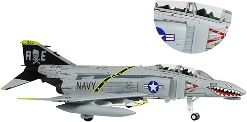 Miniatura 2 de Modelo militar F-4C PhantomAttack Plane Metal Fighter a escala 1100, modelo Fairchild Republic para colección conmemorativa o regalo