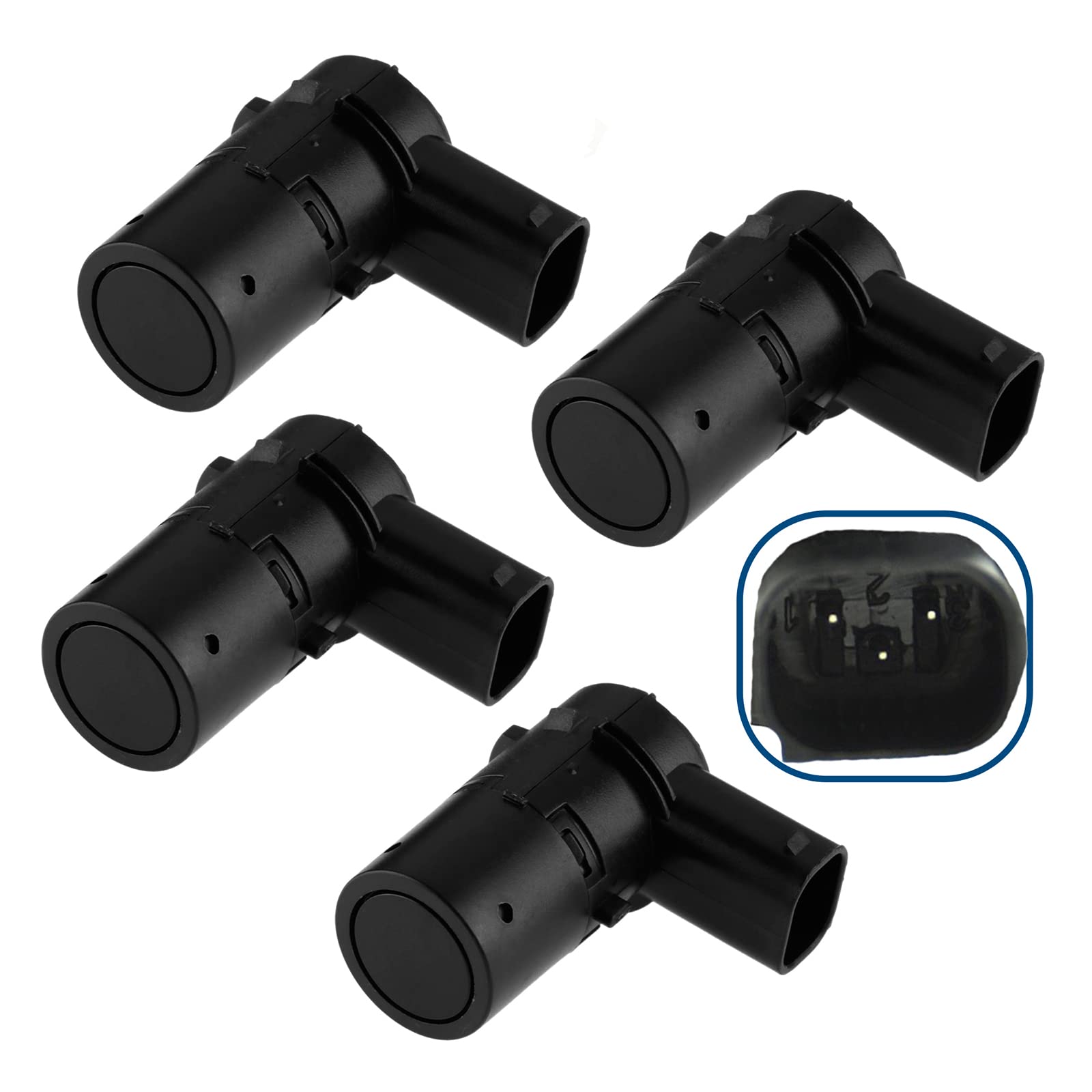 Lot de 4 Capteurs Radar de Recul Aide Stationnement Avant Compatible CLIO III ESPACE IV GRAND SCENIC II LAGUNA II MASTER II MODUS SCENIC II TWINGO II VEL SATIS