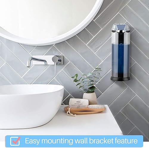 Miniatura 4 de Secura Juego de 2 dispensadores automáticos de jabón líquido sin contacto de 17 onzas con dial de control de volumen de dispensador de jabón