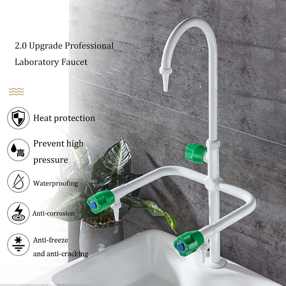 Grifo de laboratorio de cobre, núcleo de válvula tres en uno, diseño duradero con recubrimiento en polvo para un rendimiento duradero