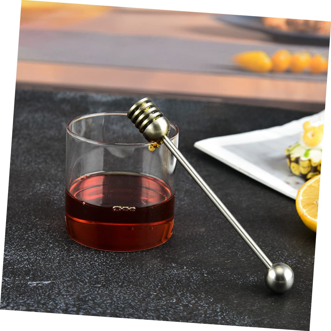 OUNONA 2pcs Housewarming Honey Stirring Rods Tea Jam Sticks Stir Sticks Household Tableware Jam Stir Wands 304 Stainless Steel