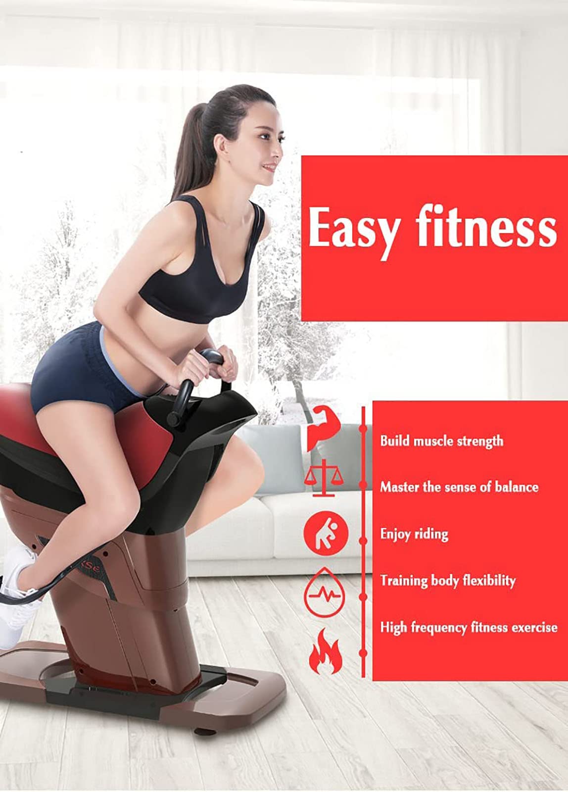 Amazon | 電動乗馬マシン、LCDスクリーン付き屋内自転車、20速