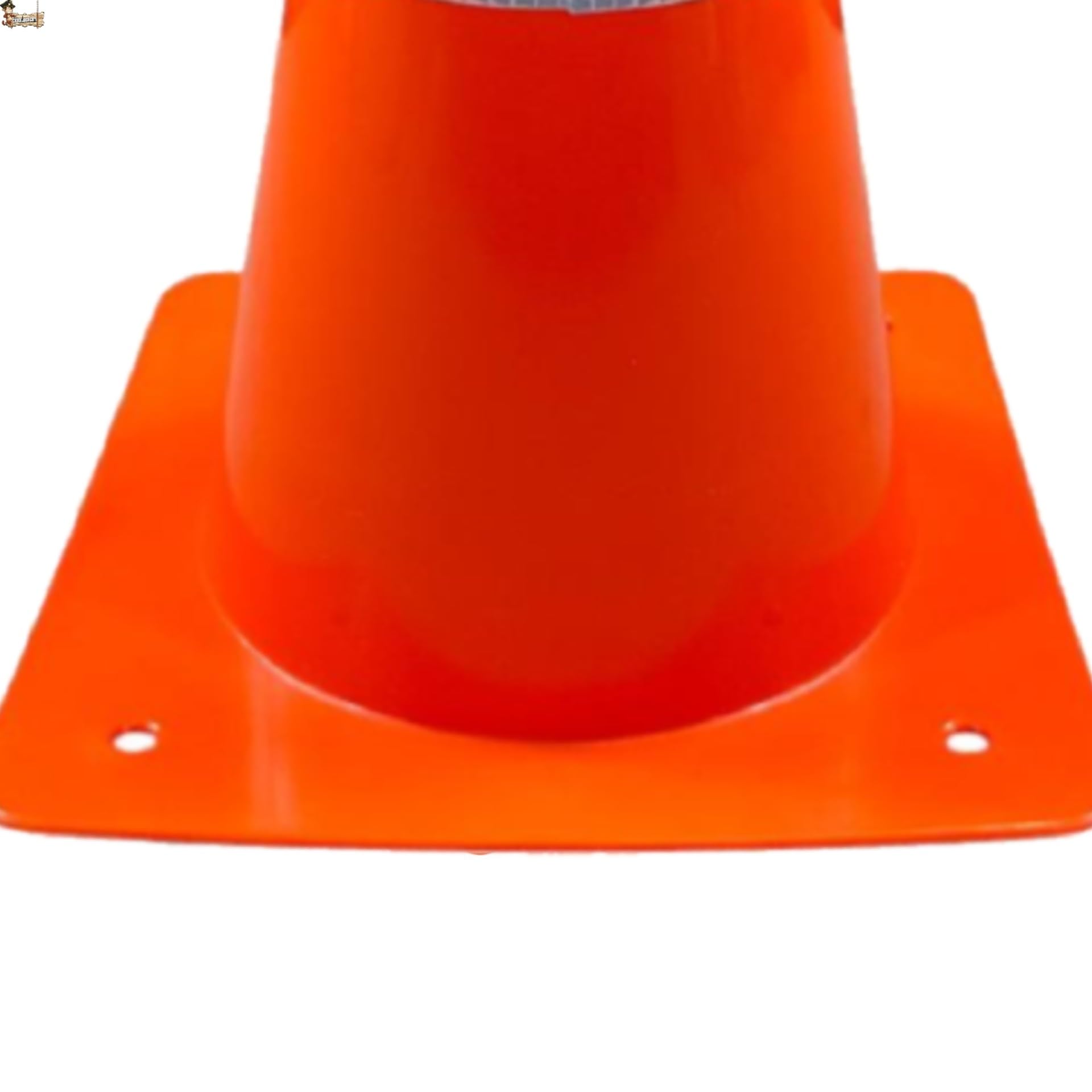 BricoLoco.com Cono señalización pequeño 30 cm. ¡PACK 4 uds.! Cono deportivo para deporte, slalom, entrenamiento, fútbol. Cono de tráfico naranja con banda reflectante (4)
