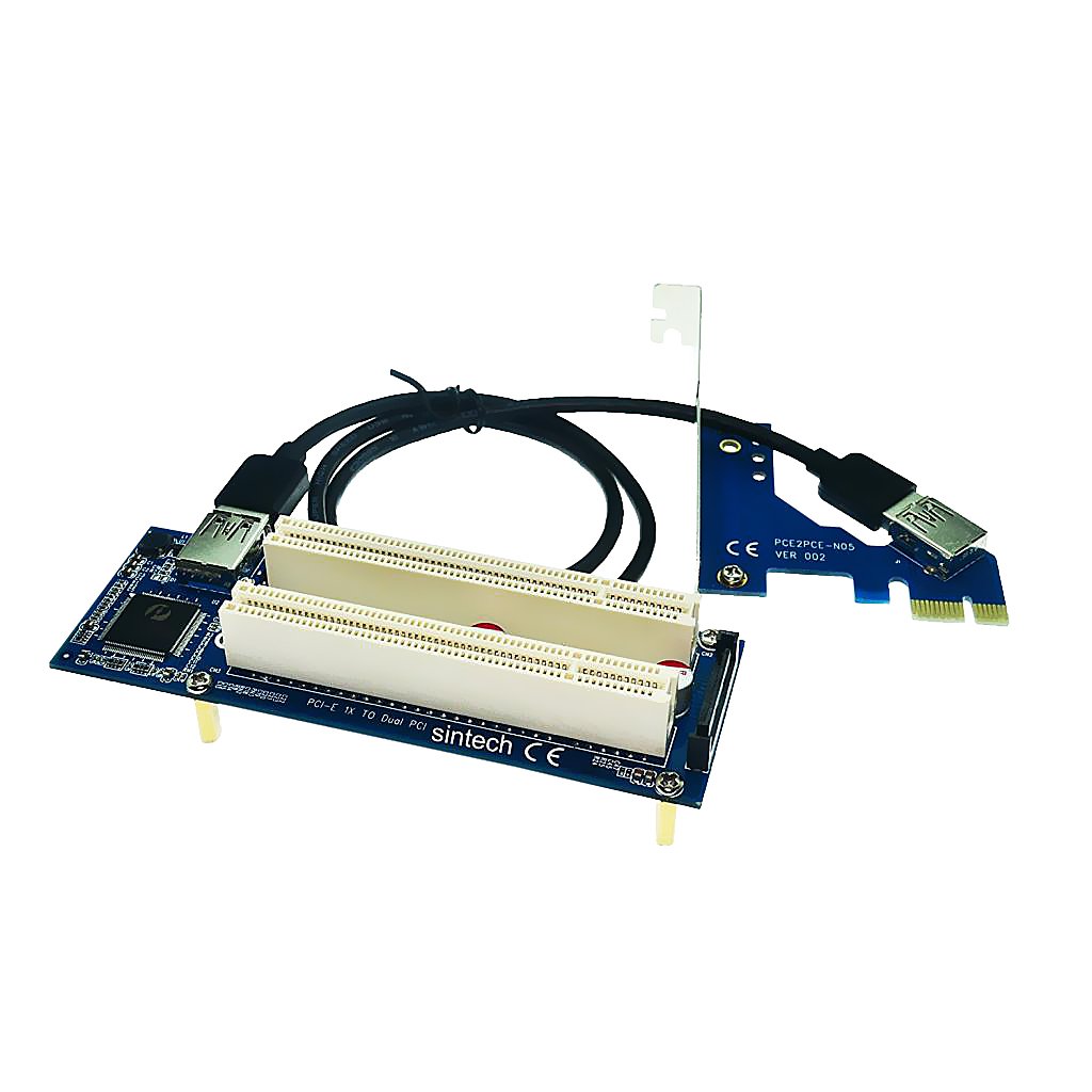 PCI-E Express X1 to Dual PCI Riser Extend Adapter Card with USB 3.0 Cable-picture-10