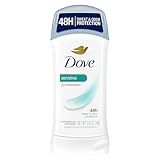 Dove Invisible Solid Antiperspirant Deodorant Stick for Women, Sensitive, For All Day Underarm Sweat & Odor Protection 2.6 oz