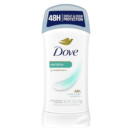Dove Invisible Solid Antiperspirant Deodorant Stick for Women, Sensitive, For All Day Underarm Sweat & Odor Protection 2.6 oz