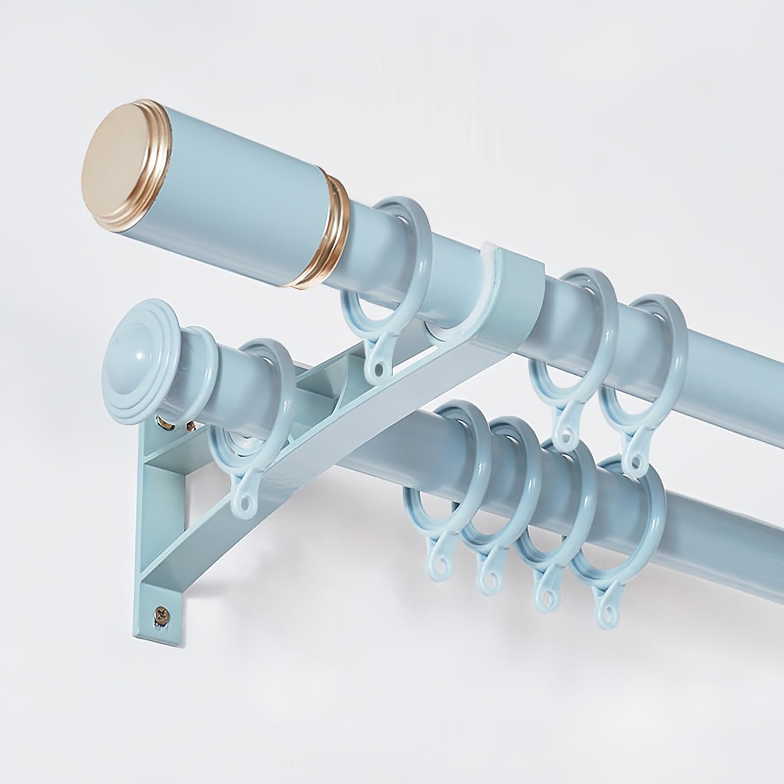Tringle à rideaux double robuste en aluminium pour éliminer le vis-à-vis