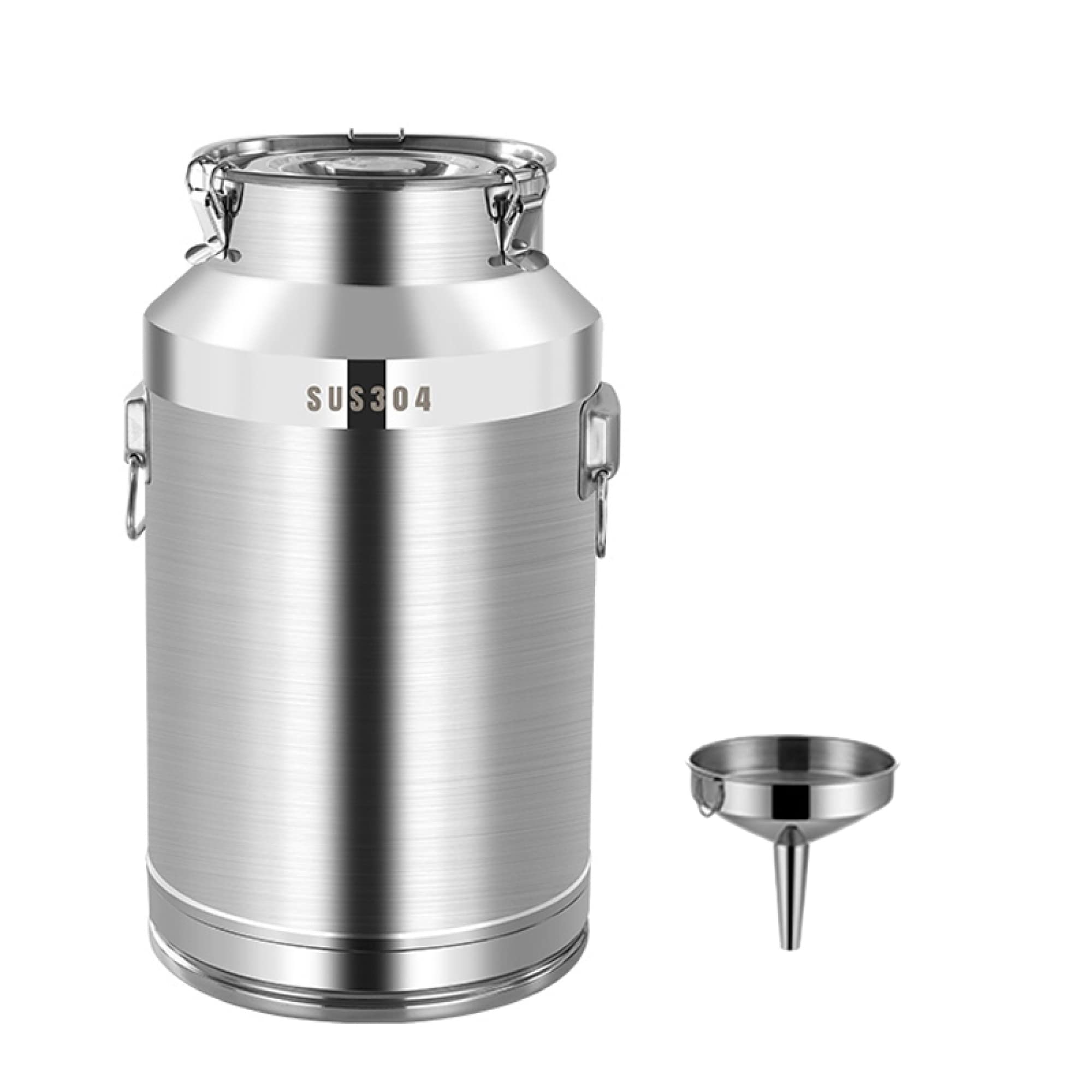 Amazon｜シールミルク輸送缶, 農場の牛乳輸送バレル缶 - 304ステンレス