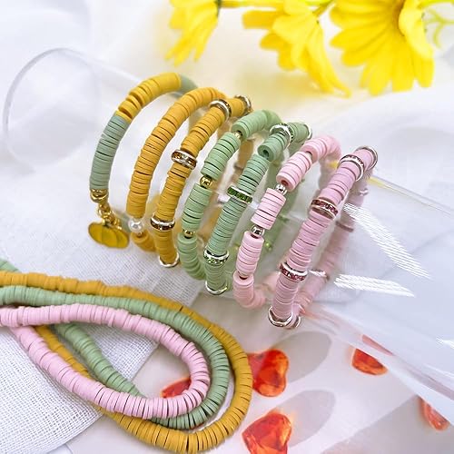 Miniatura 10 de MIIIM 3600 cuentas de arcilla polimérica de 10 hebras para la fabricación de joyas, cuentas de vinilo Heishi de 0.236 pulgadas para pulseras de