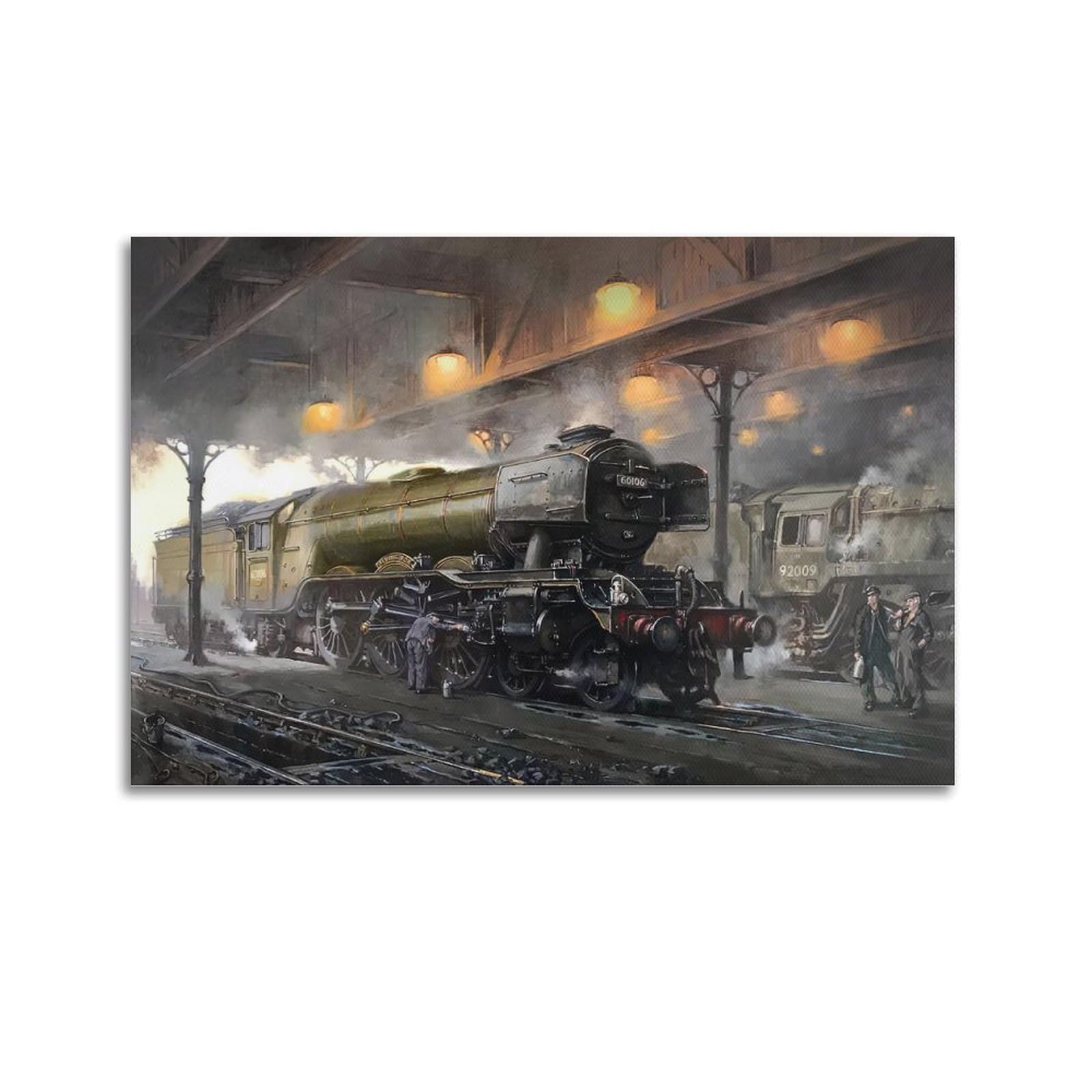 HUIYHB Vintage Steam Train Poster Decoration Poster Decorative Painting Canvas Wall Posters And Art Picture Print Modern Family Bedroom Decor Posters 20x30inch(50x75cm)
