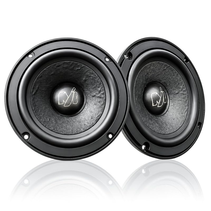 Image of FABTEC 80w RMS /450w Peak Power Mid Range 6.5 Inch 4 Ohm Speaker for Cars, Bookshelf Monitors, Hi-Fi Systems & DIY Projects (Set of 2)