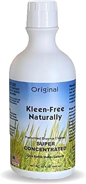Kleen Free Naturally Enzyme Cleaner, Original Scent, 32oz - Concentrated, Multi-Purpose, Clean, Formula for Laundry, Grout, and Hard Surfaces