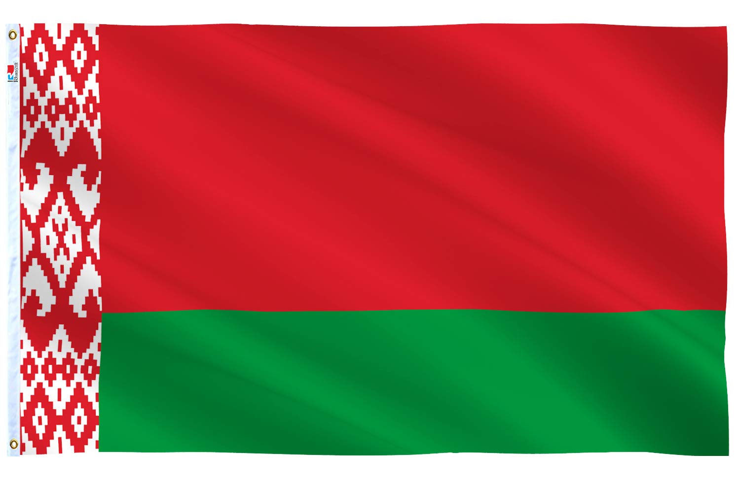 rhungift Belarus Flag 3x5 Ft Outdoor Large, Moderate-Outdoor Both Sides 100D Polyester Belarusian Flags,Canvas Header and Double Stitched - Brass Grommets for Easy Display Banner — image 1