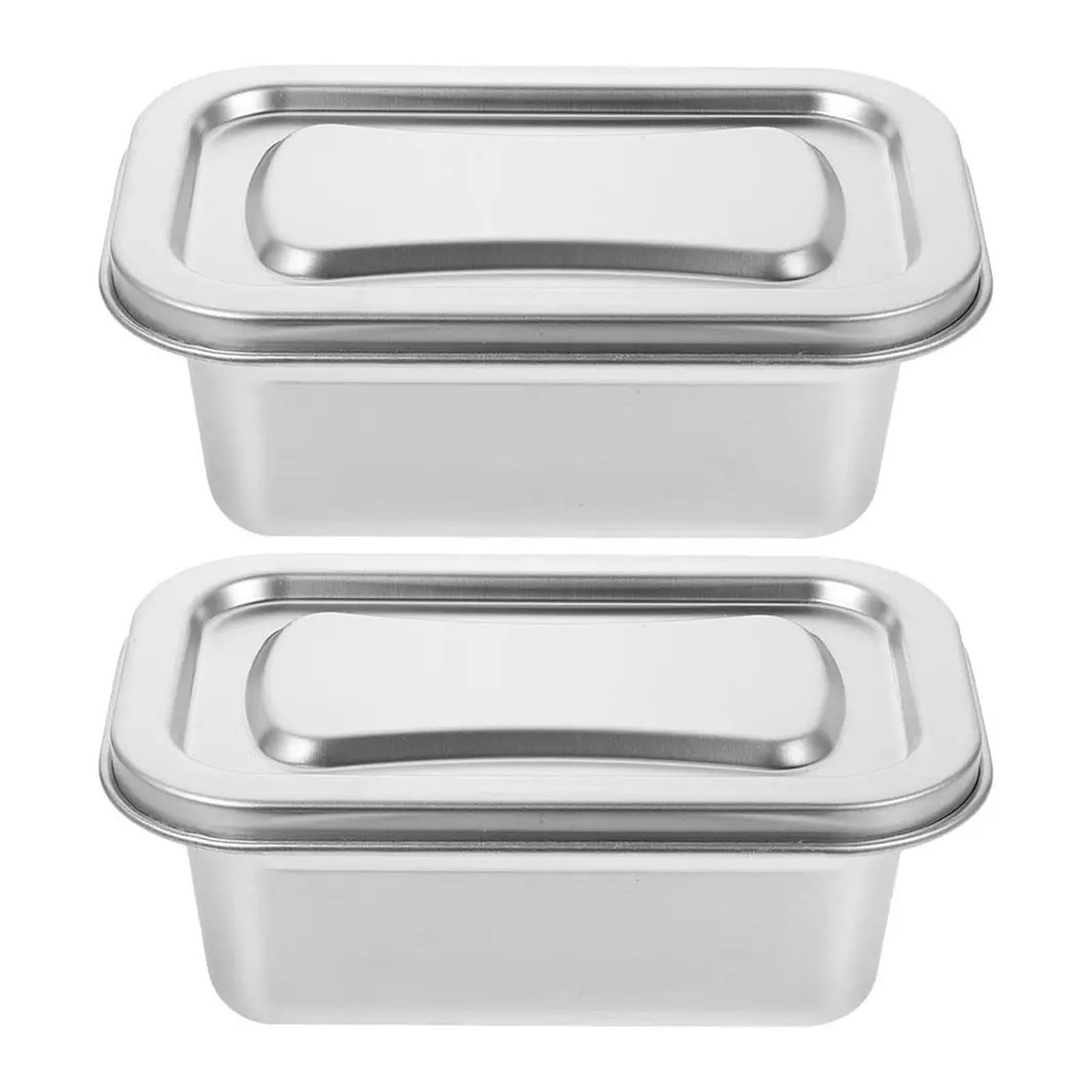 6 Stück Eiscreme-Box, 720 ml, Edelstahl-Lebensmittelboxen Für Küche | Zur Aufbewahrung im Gefrierschrank, selbstgemachter Eisbehälter, luftdicht verschließbare Frischebox