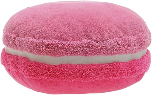 Almohada decorativa redonda de plush con forma de macarrón ChezMax, de 14.5 pulgadas
