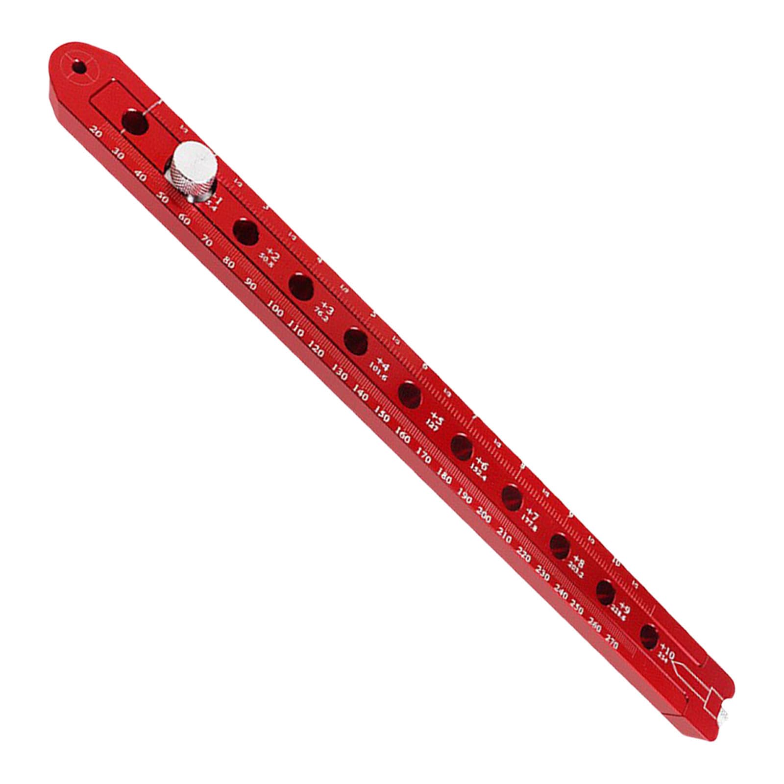 Regla de Marcado de Aleación de Aluminio Ajuste Rápido y Escala Roja