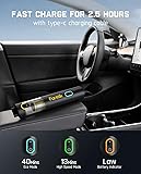 Fanttik Slim V8 Apex Car Vacuum, 4-in-1 Portable Mini Cordless Handheld Vacuum with 19000pa Suction Power, Type-C Charge, 2 Suction Modes, for Car, Office Desk, Keyboards (Black) - 4