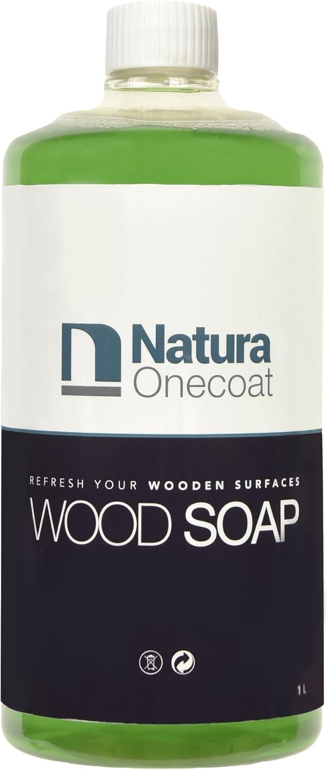 Concentrated Wood Cleaner for Hardwood Surfaces, Furniture and Floor - Natural Wood Soap with Refreshing Lime Scent – Easy and Efficient Application - 1 L (33.8 fl oz)