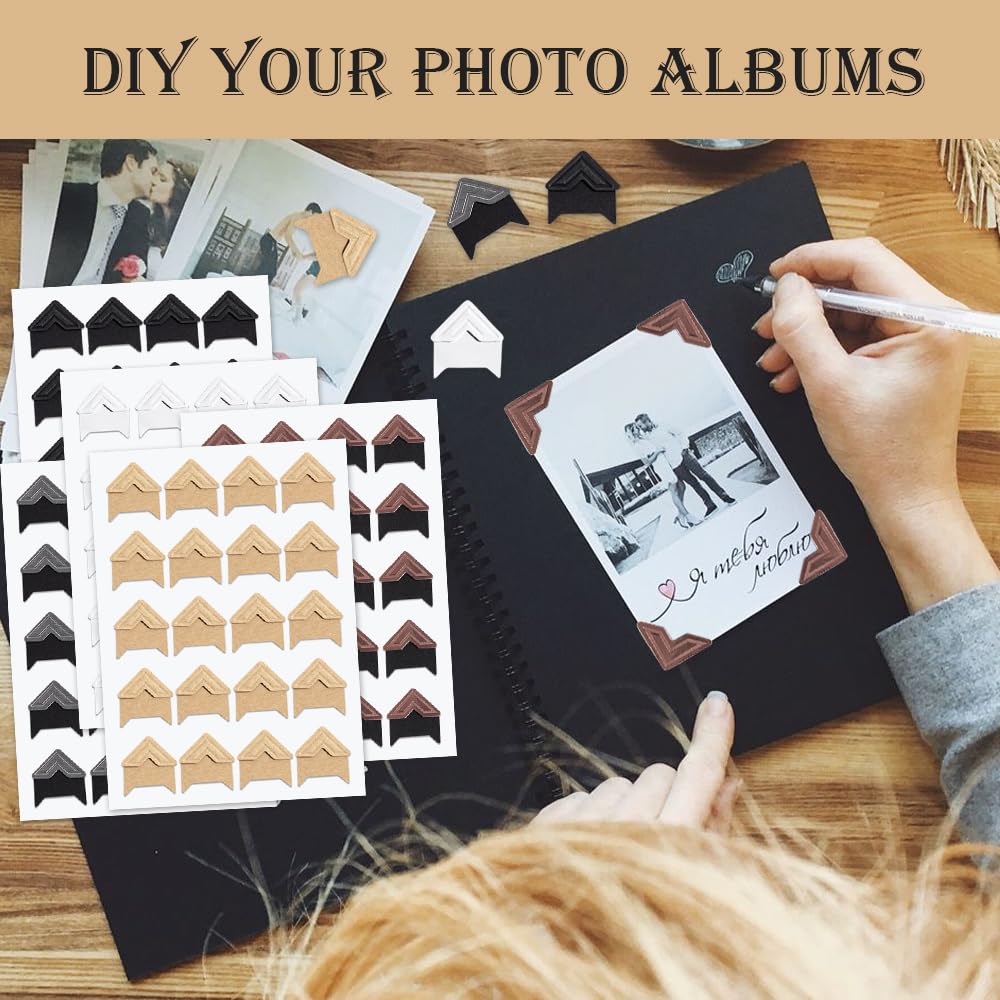 3060 Angoli Adesivi Per Foto Bianchi - Per Album, Diari, Scrapbooking Fai Da Te - Foto 9