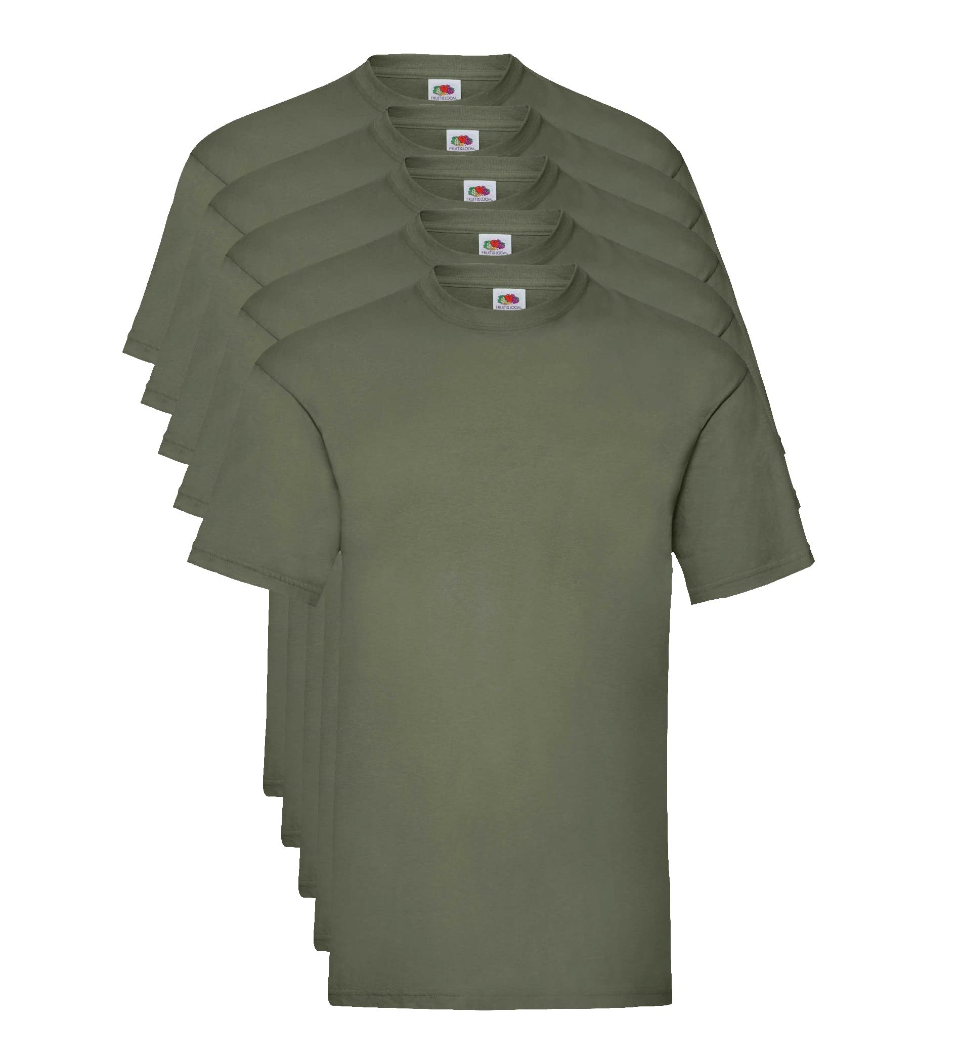 Fruit of the Loom Valueweight Short Sleeve T-Shirt (Pacco da 5) Uomo