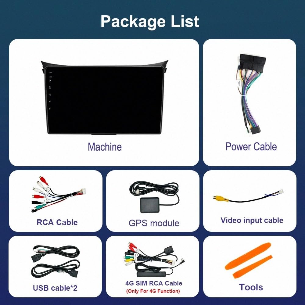 Táctil de Navegación GPS para Hyundai i30 II 2 GD 2011-2017 9 Pulgadas Android 15 Autoradio Mirror Link SWC para, 4 Core 2G+64G