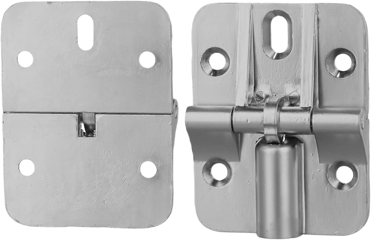 Sturdy Zinc Alloy 180 Degree Locking Hinges, Providing Security and Flexibility in Table and Door Designs (Silver)