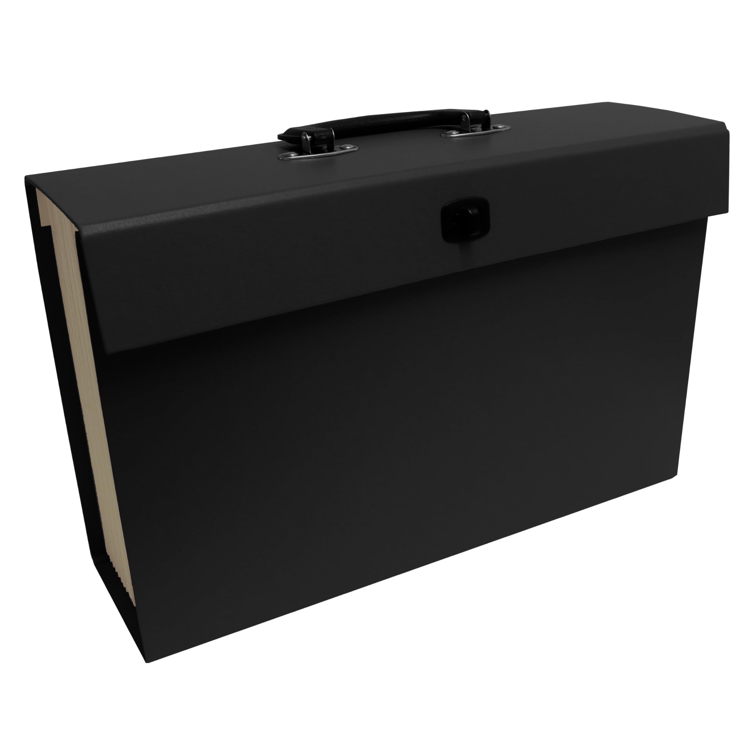 21 Pocket Cardboard Expanding File Case - Black