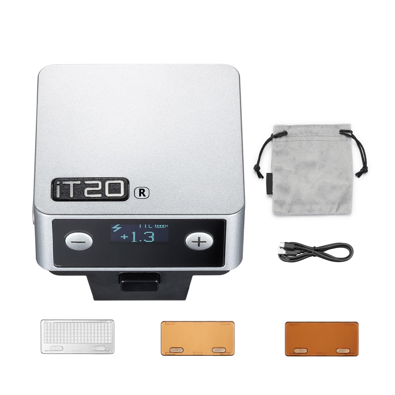 Godox iT20R TTL - Flash per fotocamera, 700 flash, 1,5 s, 1/8000 s, con diffusori magnetici e filtri a colori per Ricoh GRIII/IIIX/IIIX HDF (bianco)