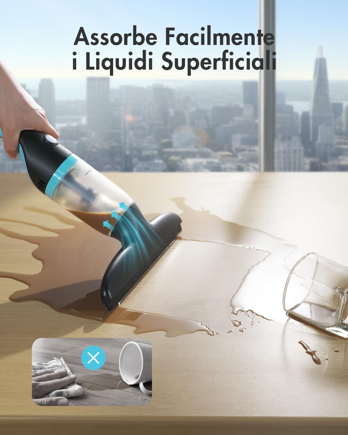 iDOO Aspirapolvere Elettrico per Vetri, Pulisci Vetri a Batteria per la Pulizia di Finestre, Specchi, Bagni e Docce, Pulisci Vetri Senza Fili, Involucro IPX4, Pulisci Vetri Elettrico, 40 Minuti