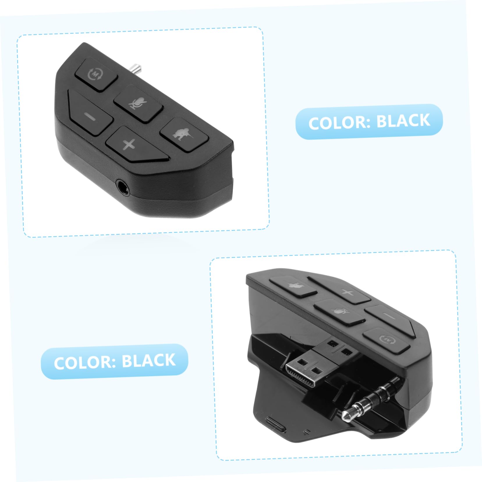 DOITOOL 2stücke Game Controller Headset Adapter Für Kopfhöreranschluss Einfache Chat-audioanpassung Material Kompatibel Mit Meisten Gaming-headsets