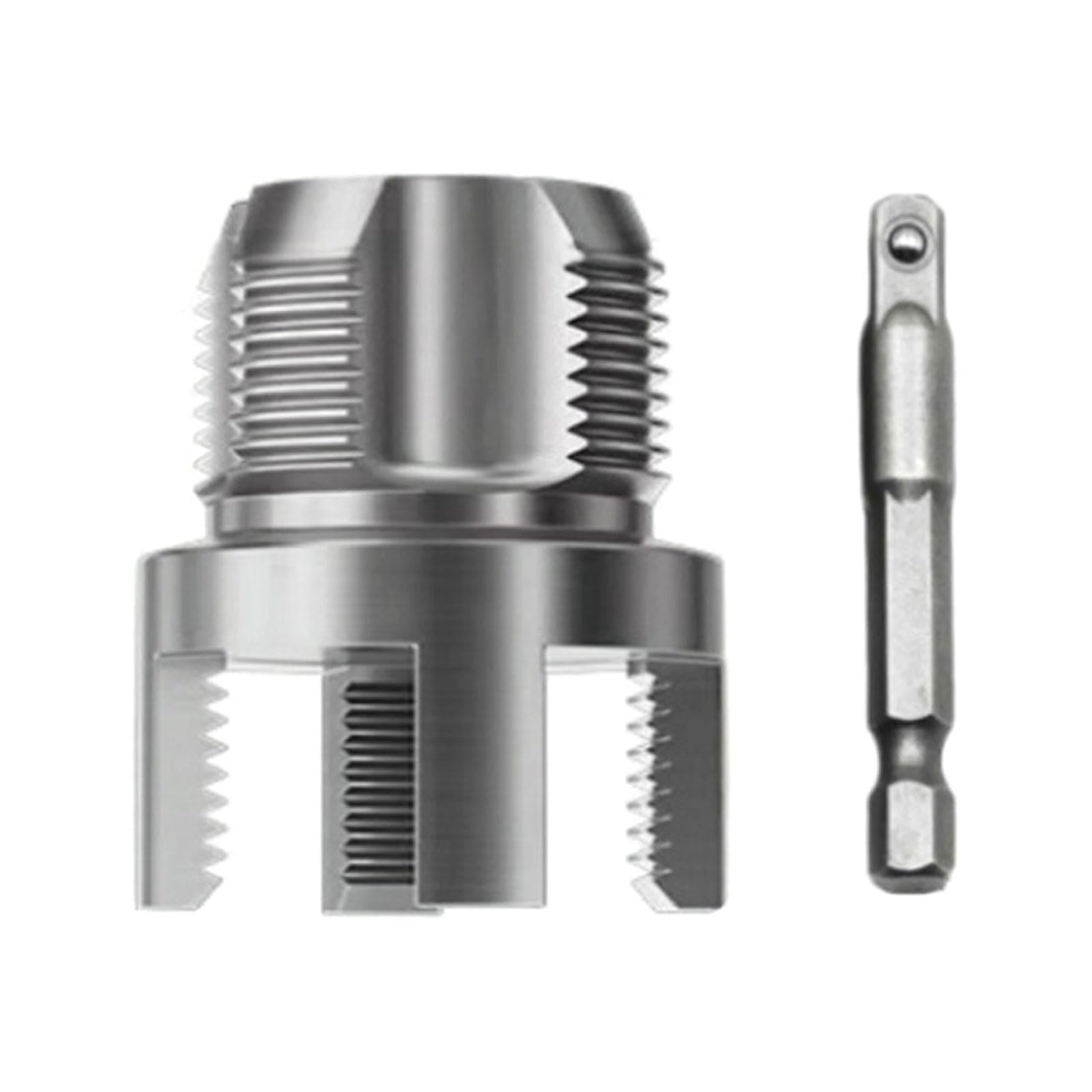 Internal & External Pipe Threading Tool, Pipe Thread Cutting Tool, 1 ' ' DN25, Electric Drill Compatible Pipes Threader Integrated Internal & External Threading