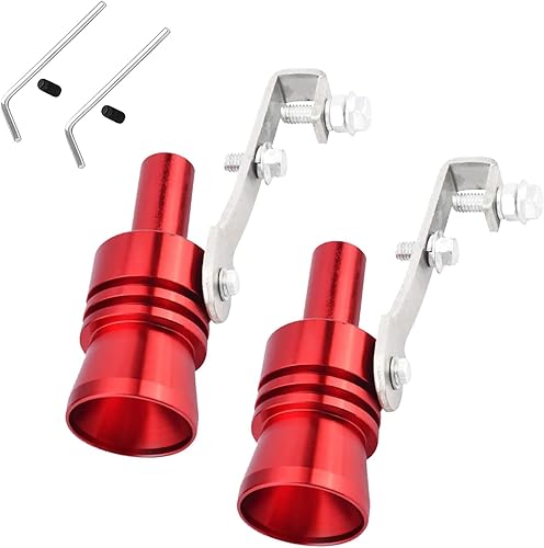 2 simuladores de silbato de sonido de turbina de automóvil, 4 x 0.9 pulgadas, emulador de sonido de punta de válvula de soplado, sonda de tubo de