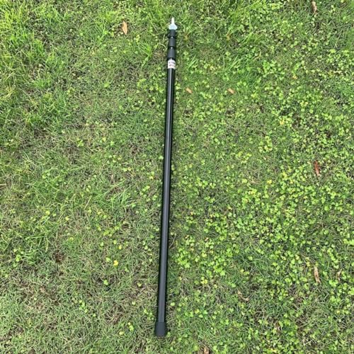 Pazzfre 伸縮式タープポール調節可能なキャンプテントポールポータブル軽量アルミニウムテントポール日よけの交換キャノピーレインフライシェルター (1本,ブラック)