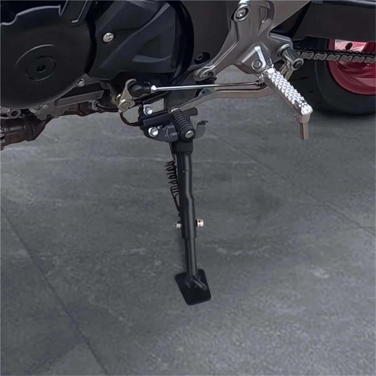 Rivestimenti Laterali Moto Parcheggio Cremagliera del Piede Cavalletto Regolabile Supporto del Cavalletto Laterale per S&uzuki SV650/2017-2022 2023 2024 SV 650