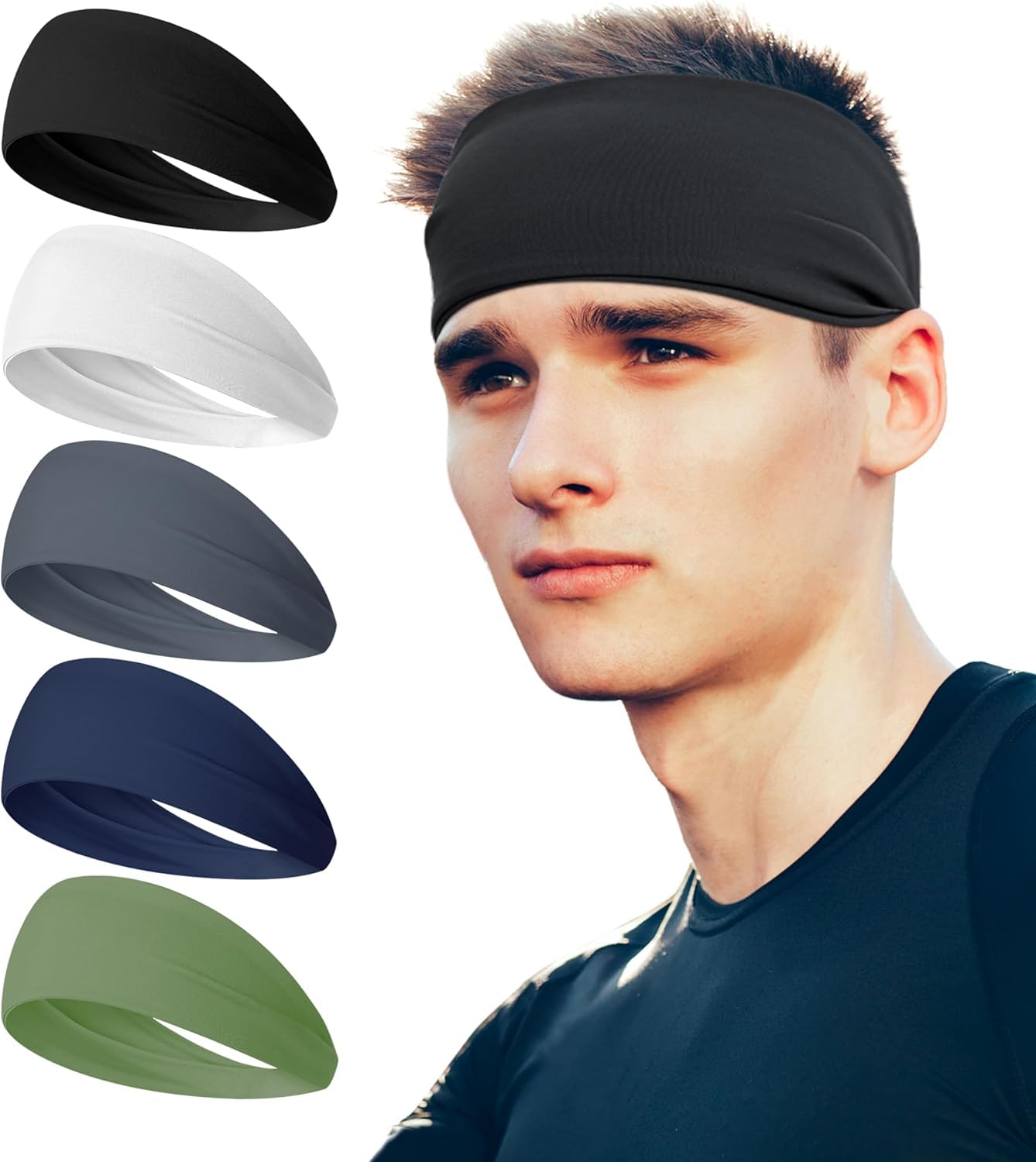 PAROPKAR Multi Sports Headband Sweatband Use for Fitness Gym Yoga Workout Running for Men Women (Multi - A10)-image-40
