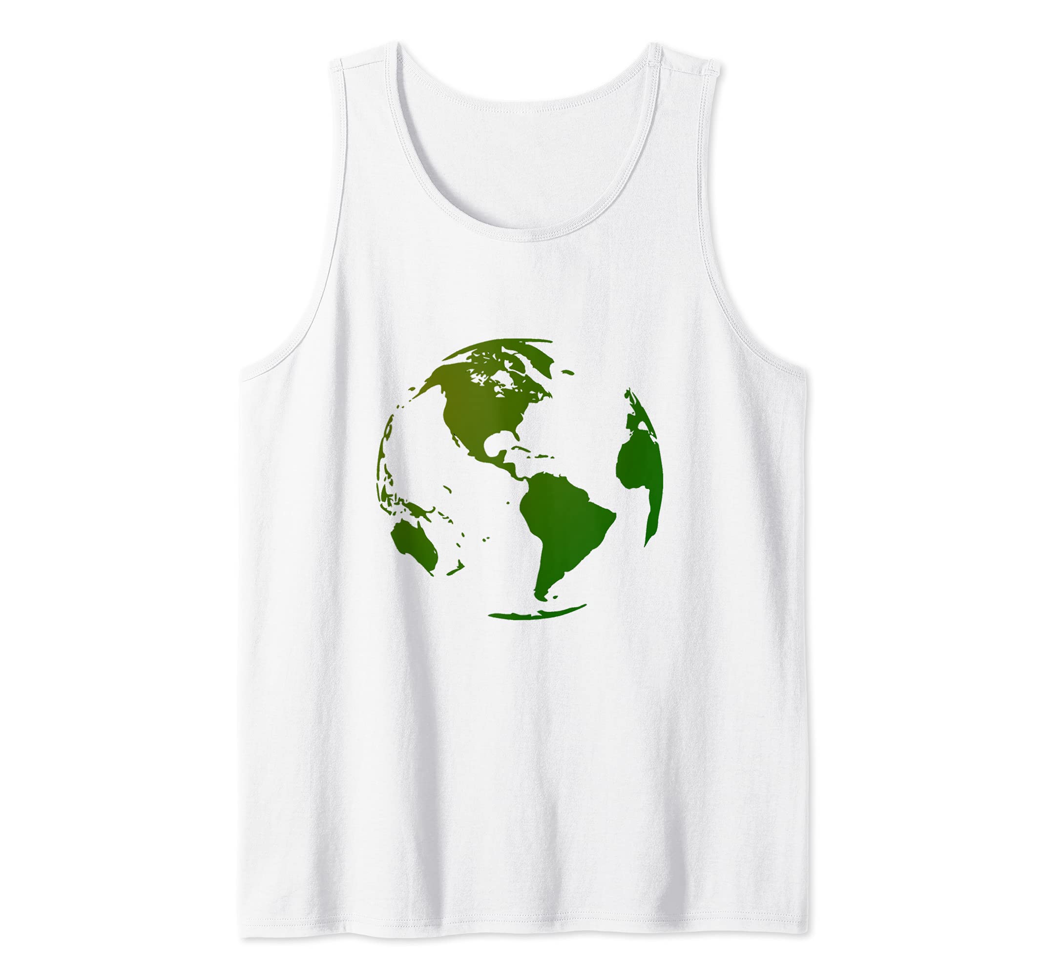 Planet Earth Continents Silhouette Tank Top